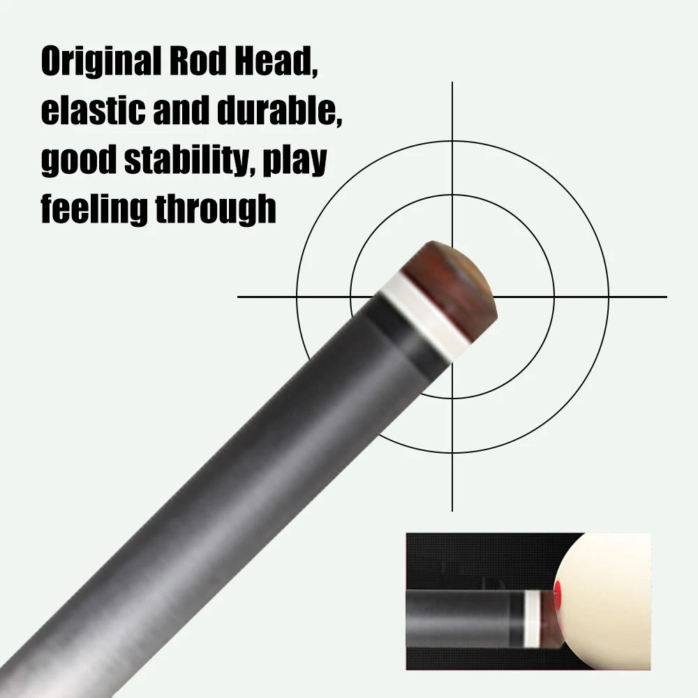 Carbon Fiber Pool Cue Shaft Low Deflection 12.5mm