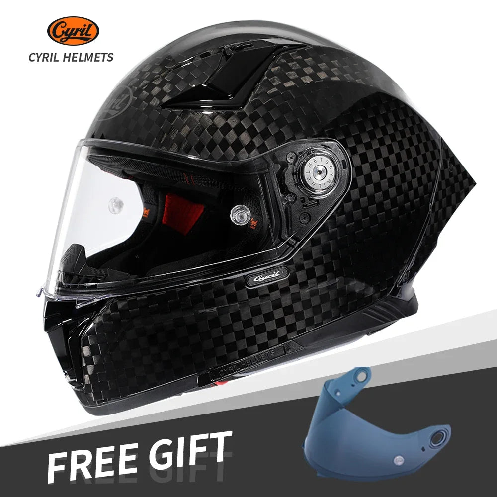 Full Face Carbon Fiber Kevlar Motorcycle Helmet