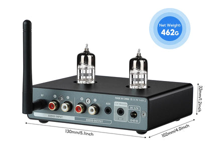 Tube Preamp Vacuum Amplifier with Bluetooth 5.1 & Tone Control