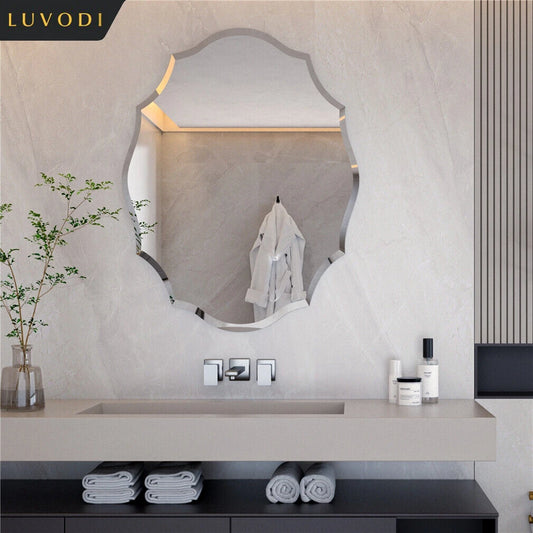Modern Beveled Edge Wall Mirror for Living Spaces