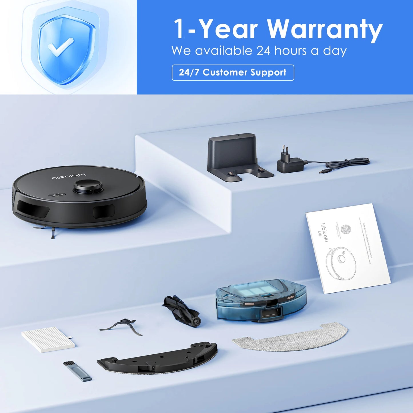 3-in-1 Robot Vacuum for Hard Floors and Pet Hair