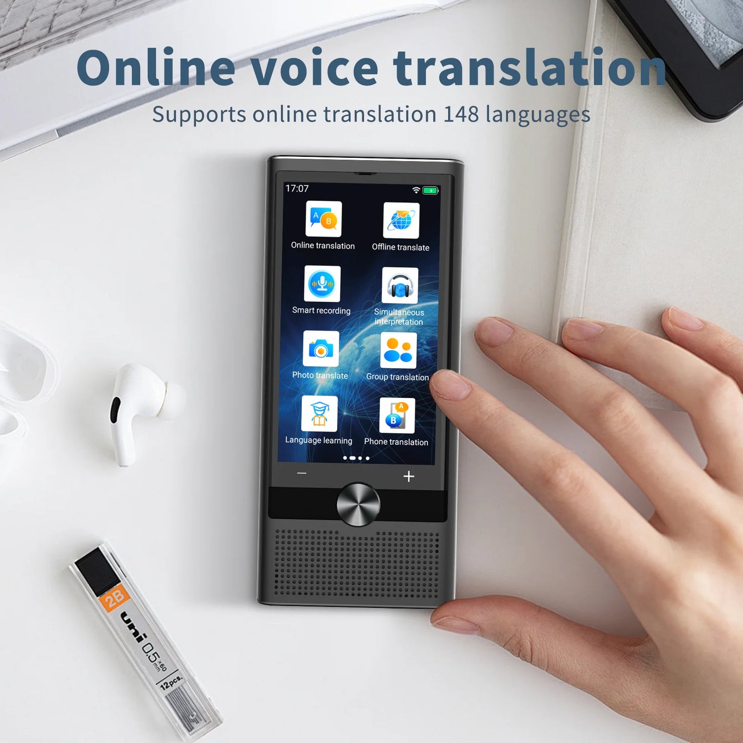 Portable AI Voice Translator 148 Online 19 Offline Languages