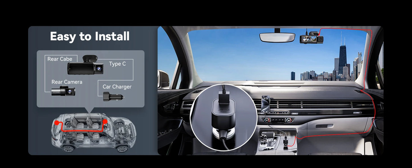 N5 4-Camera Car Dash Cam 2.7K HD