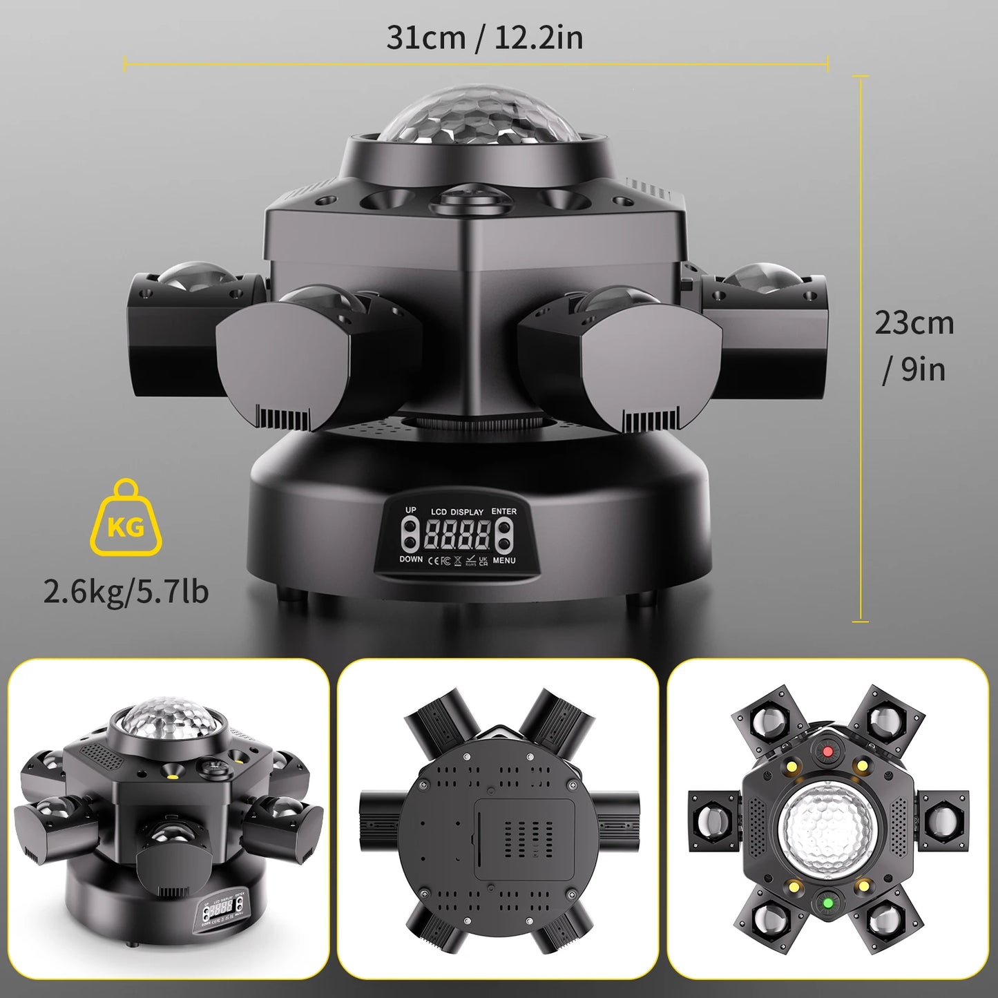 6 Arm RGBW Magic Ball LED Stage Light