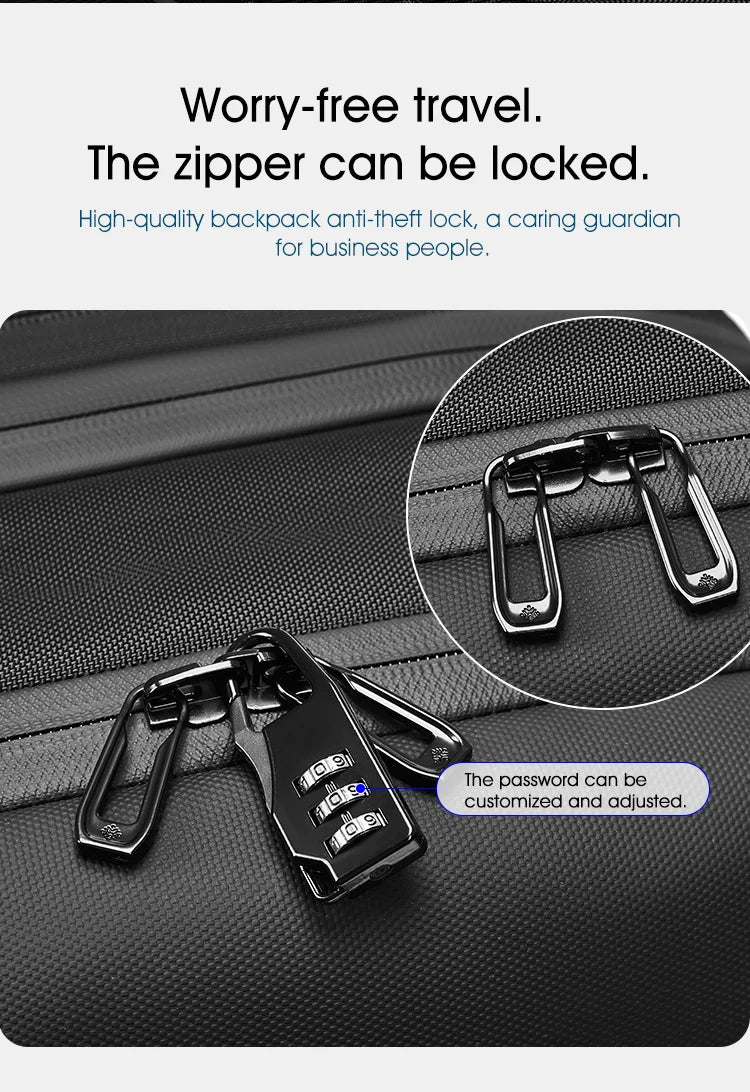 Wheeled Carry-On Business Backpack with Pump and Trolley Handle