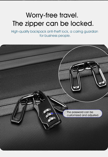 Wheeled Carry-On Business Backpack with Pump and Trolley Handle