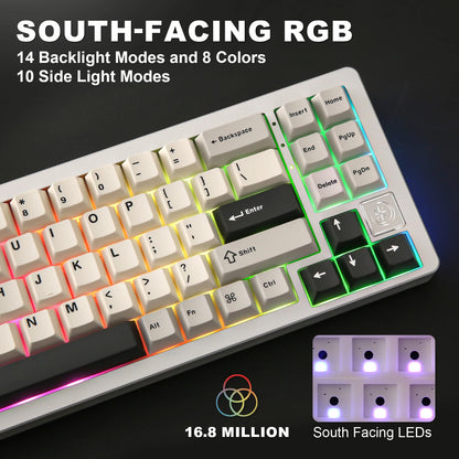 71-Key Wireless Mechanical Gaming Keyboard Pink Linear