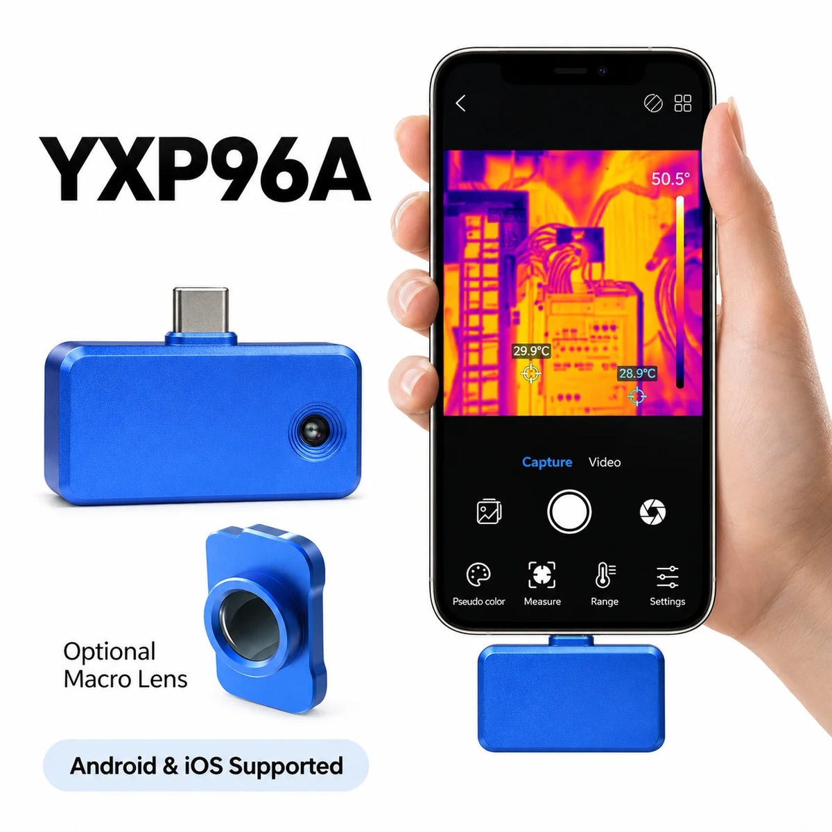 USB-C Thermal Camera 320x240 Infrared Imager Macro Lens