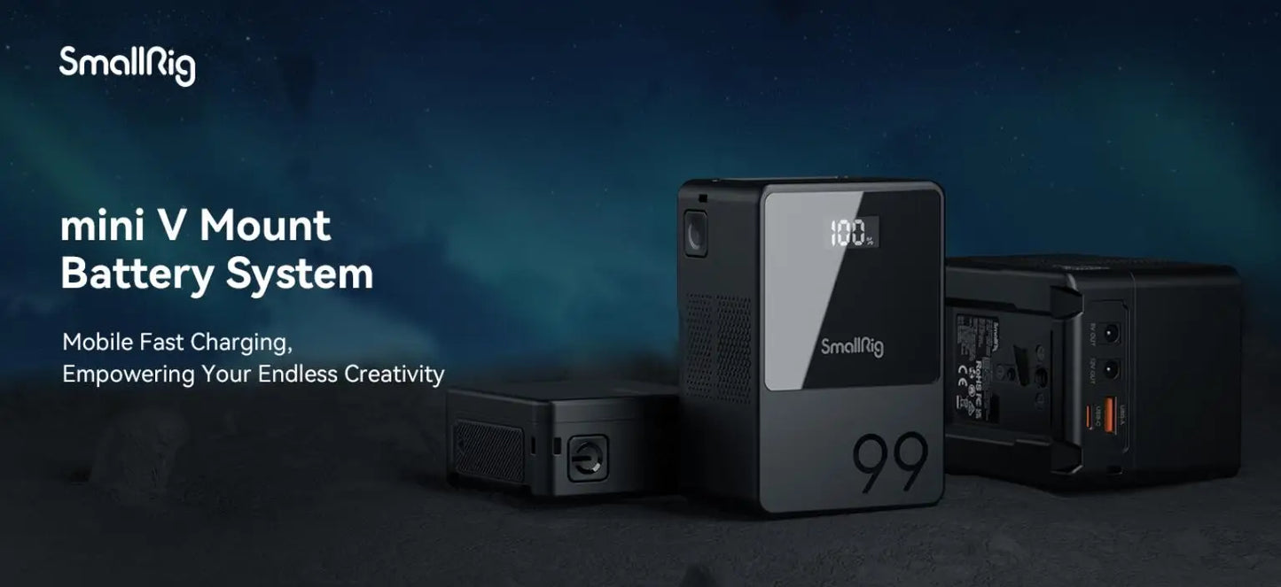 V-Mount Battery VB50 – Fast Charging OLED Video Power