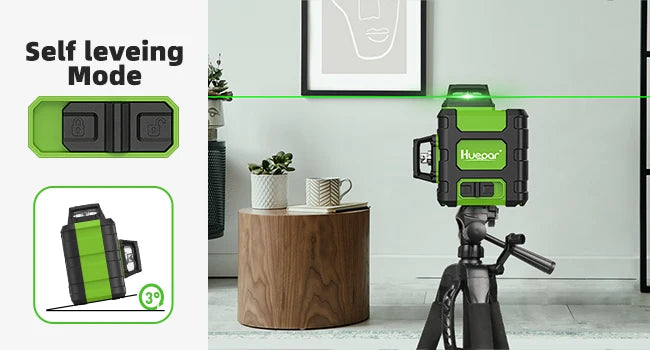 Rechargeable 3D Green Laser Level with Carry Case and Pulse
