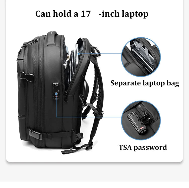 Portable Travel Backpack with Laptop Compartment 17 Inch