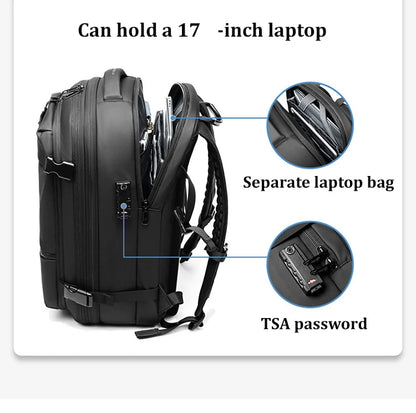 Portable Travel Backpack with Laptop Compartment 17 Inch