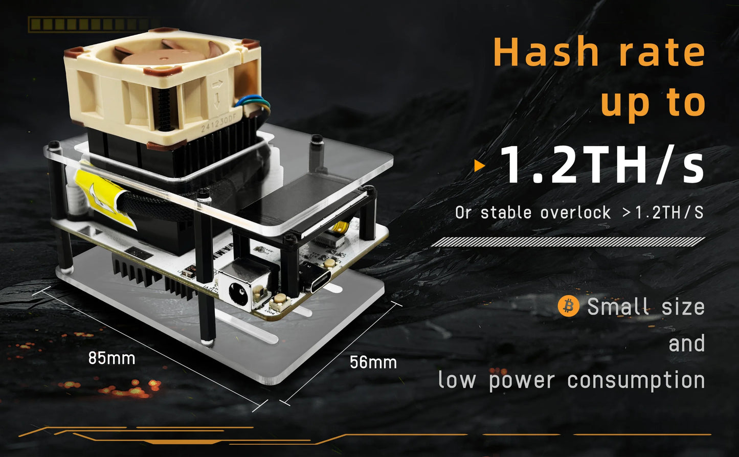 1.2TH/s BTC ASIC Miner for Home and Solo Mining