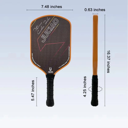 Blue Carbon Fiber Pickleball Paddle with Carry Case