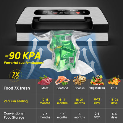 Automatic Vacuum Sealer Machine with Built-in Cutter & Storage