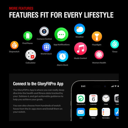Portable 1.43 inch AMOLED GPS Smartwatch with Flashlight