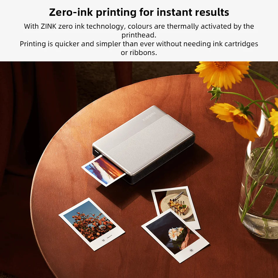 Compact Photo Printer Bundle 1S plus 20 Sheets Thermal Paper
