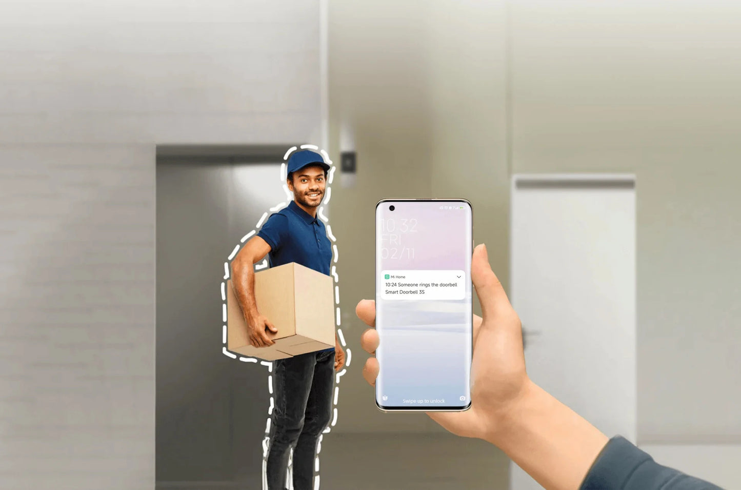Wireless Smart Doorbell Camera Waterproof with AI Detection