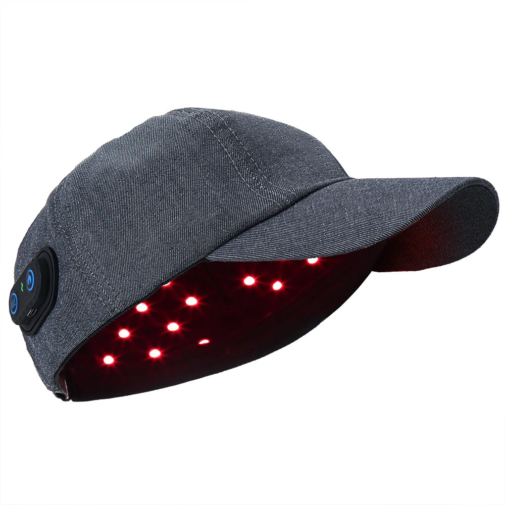Full Coverage Red Light Therapy Cap in Grey AU Plug