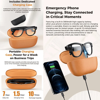 4K AI Smart Glasses 32GB Bluetooth Voice Assistant Camera