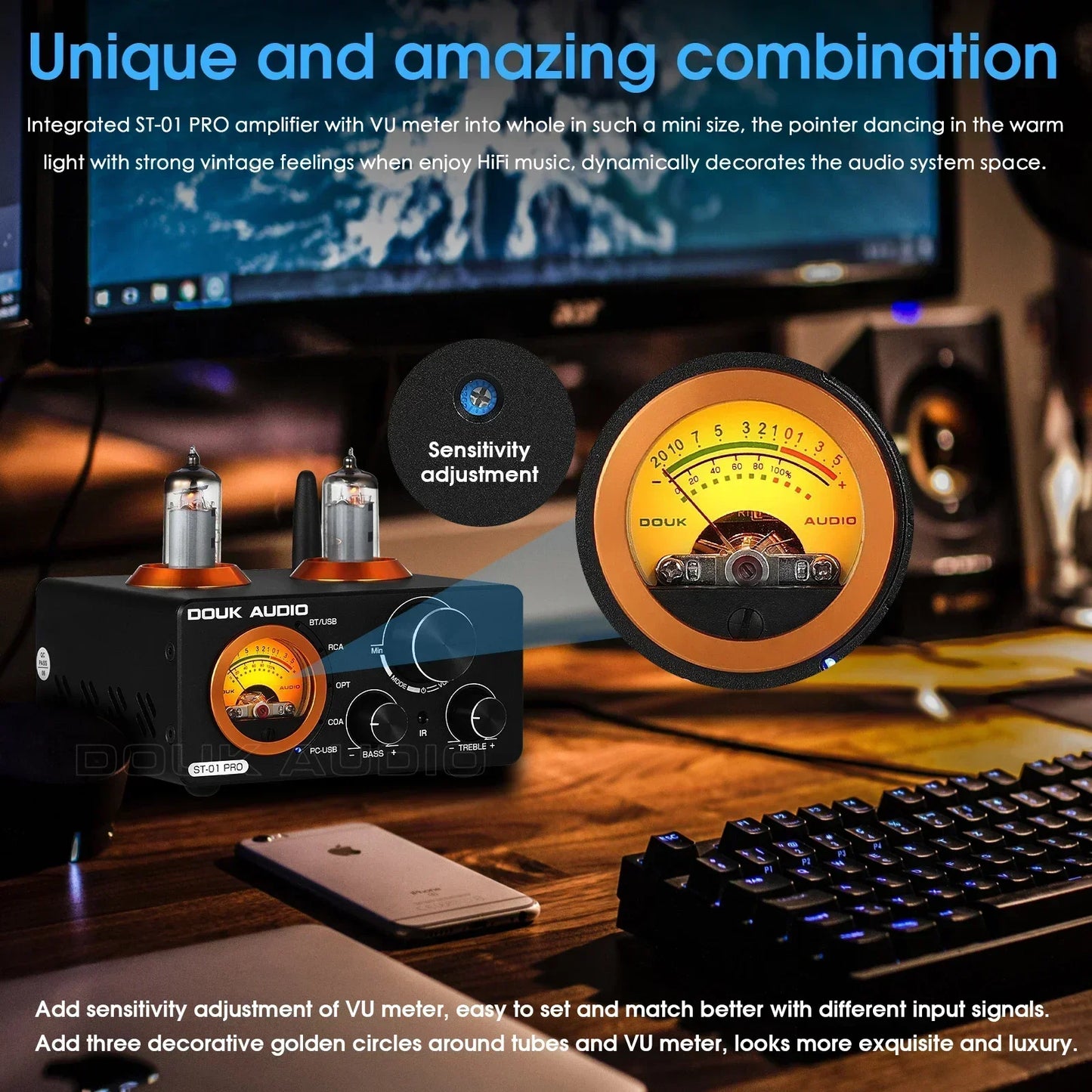 HiFi Vacuum Tube Stereo Amplifier Bluetooth 5.0 200W
