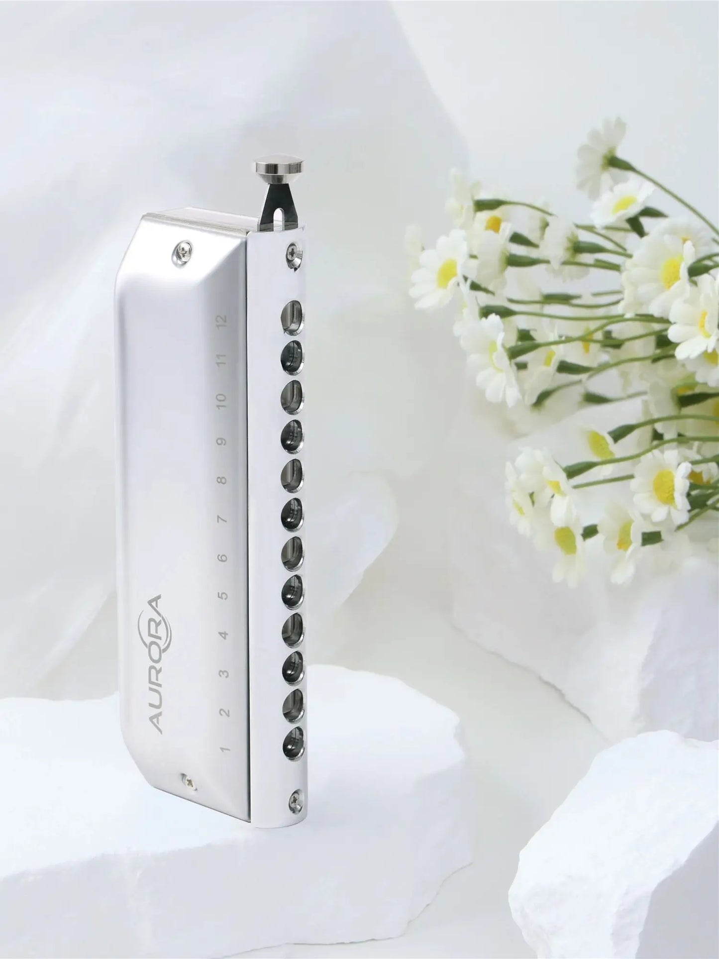 Portable 12 Hole Chromatic Harmonica Key G