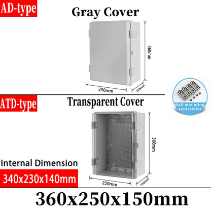 Grey ABS Electrical Enclosure IP67 300x300x170mm