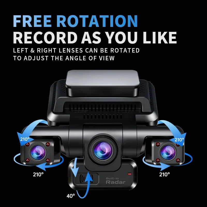 4K 4 Channel Car Dash Cam WiFi GPS 128GB