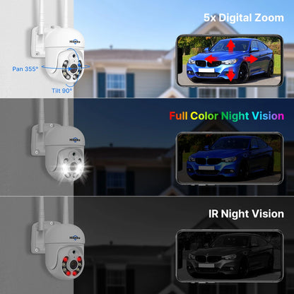 Wireless Security System 2 Cameras 1TB NVR Color Night Vision