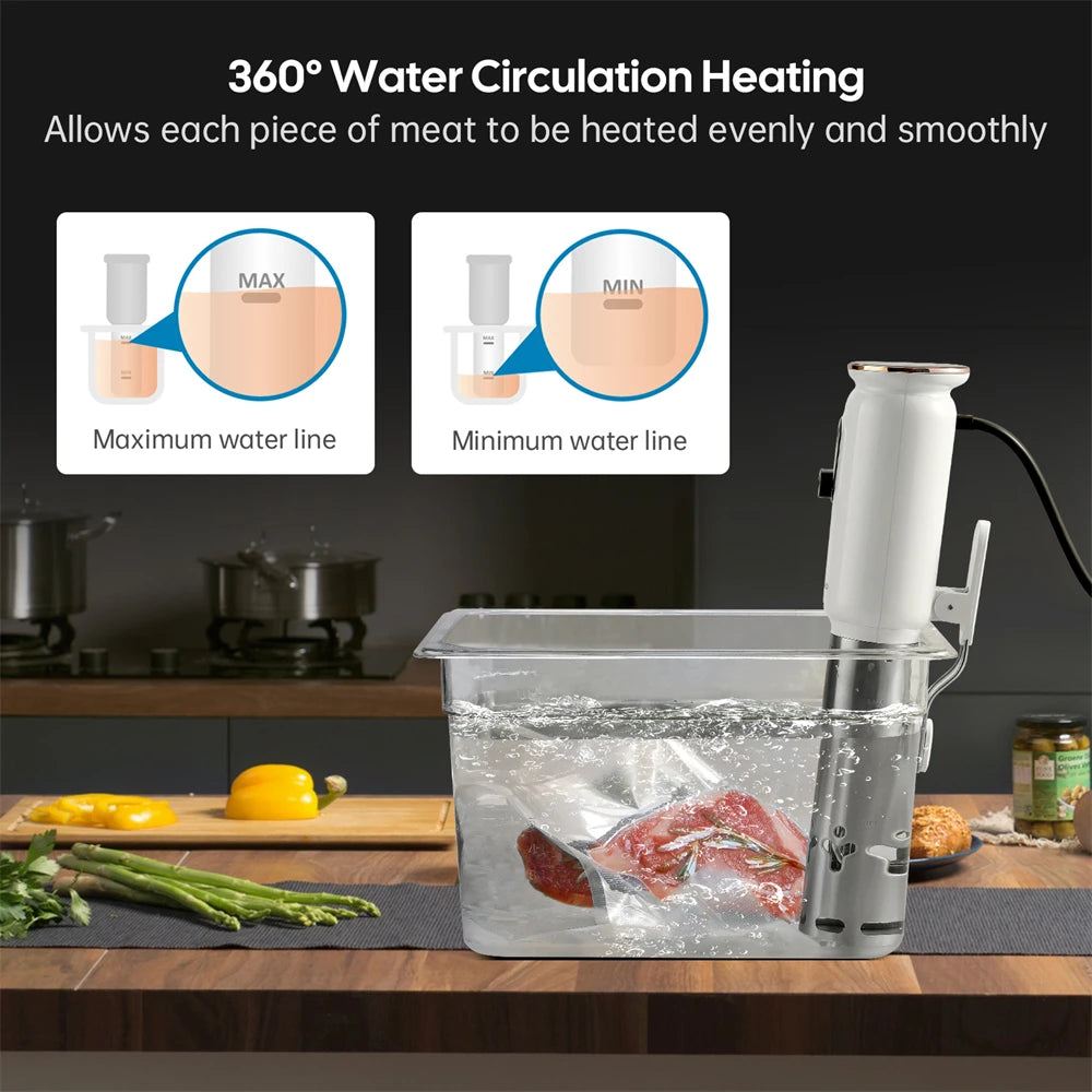 Smart Sous Vide Cooker with App & 3D Heating