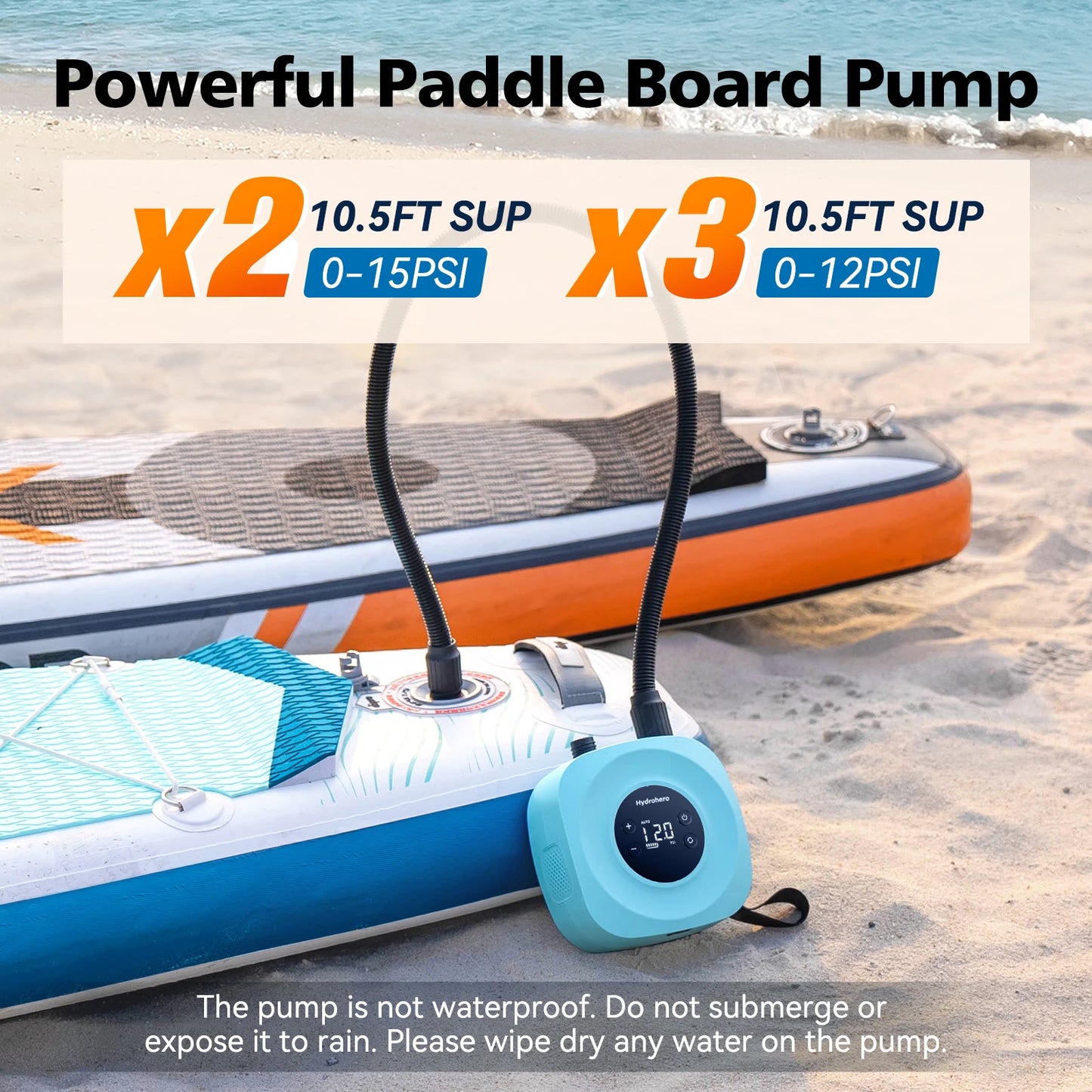 Electric SUP Air Pump 20PSI with Rechargeable Battery