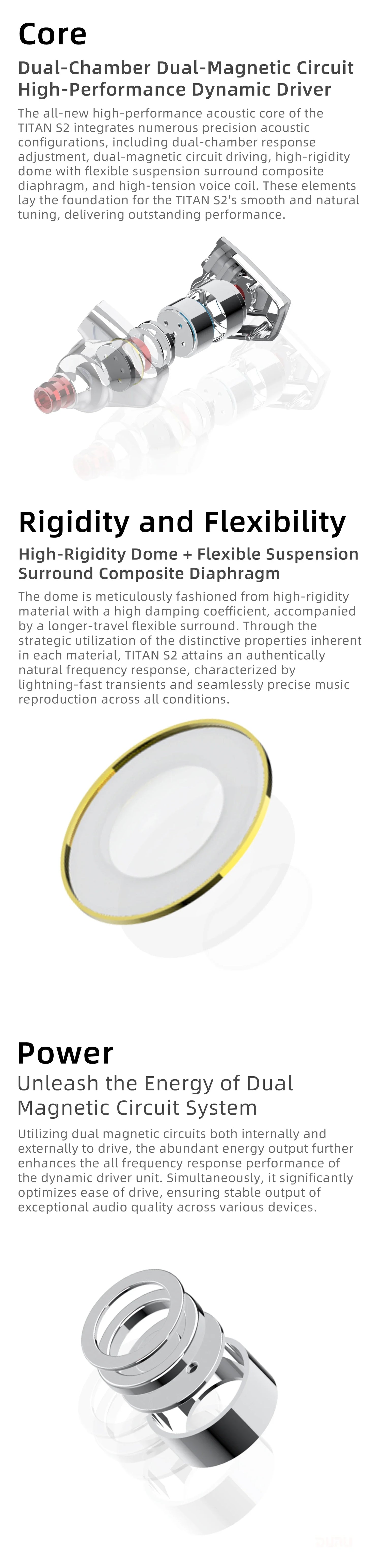 Silver Earphones Magnetic Circuit Dynamic Driver Clear Audio