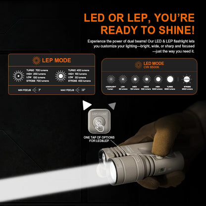 High Power Long Range LED Spotlight Flashlight