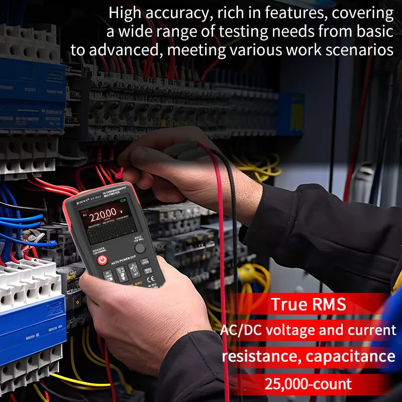 Two-in-One Infrared Thermal Imager & Multimeter Tool
