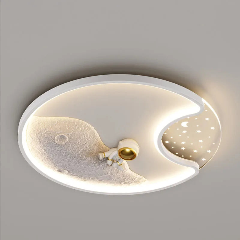 40cm White Astronaut LED Ceiling Light Surface Mount