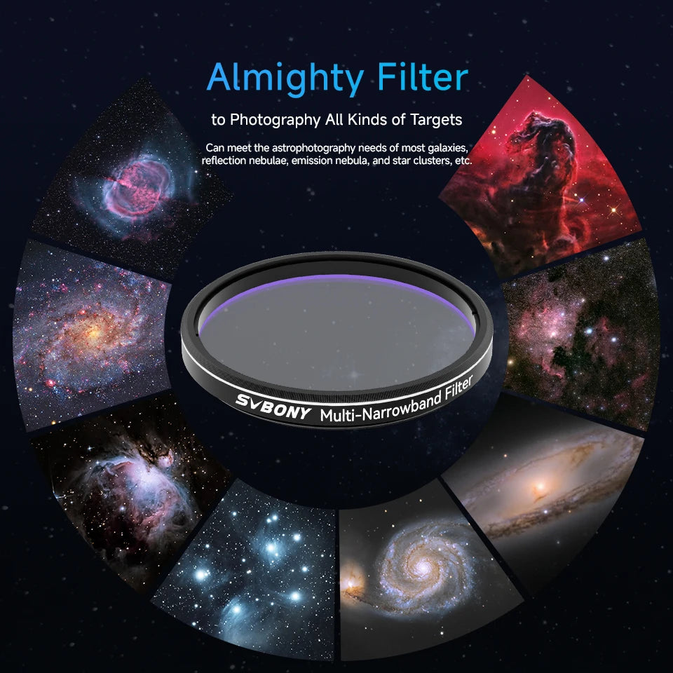 2 Inch Multi Narrowband Telescope Filter for Deep Sky Imaging