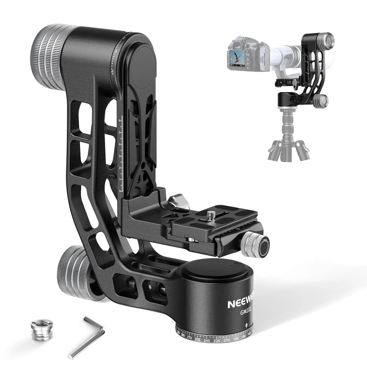 360 Panoramic Gimbal Head for Tripod & Monopod