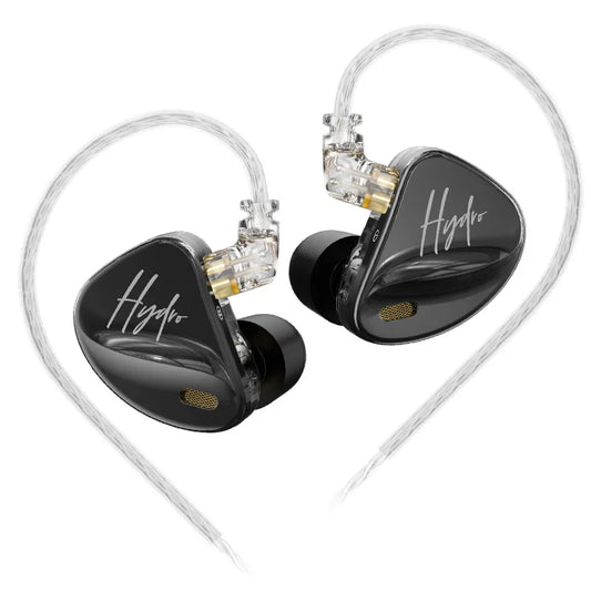 Hydro Black Noise Isolating Wired Earbuds with Tuning Switch