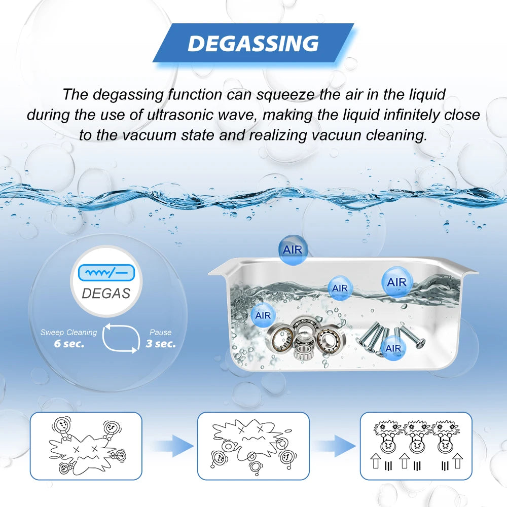 2L Digital Ultrasonic Cleaner with Adjustable Settings