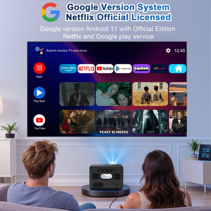 Smart Home Theater Projector 4K AutoFocus Netflix Ready