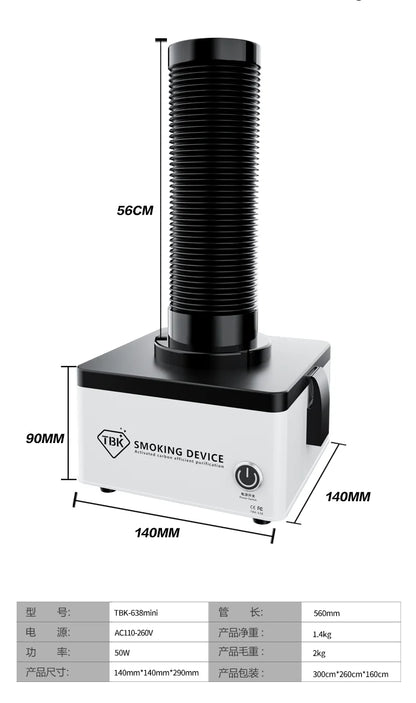 Portable 220V Solder Smoke Absorber with LED