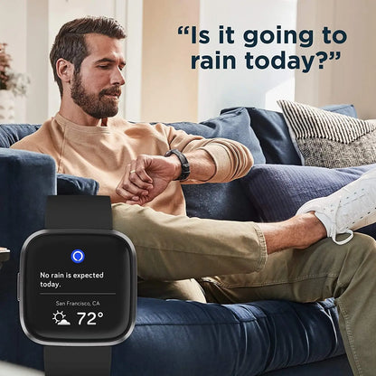 Waterproof Black Smartwatch with Sleep & Swim Tracking