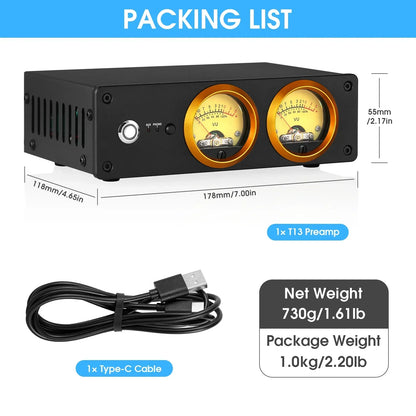 Desktop Headphone Amplifier and Turntable Phono Preamp