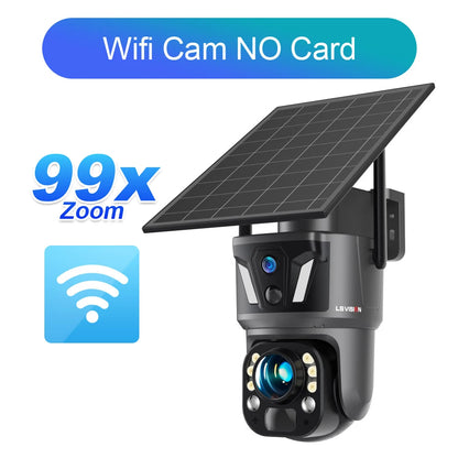 8MP WiFi Solar Security Camera 99X Zoom PTZ