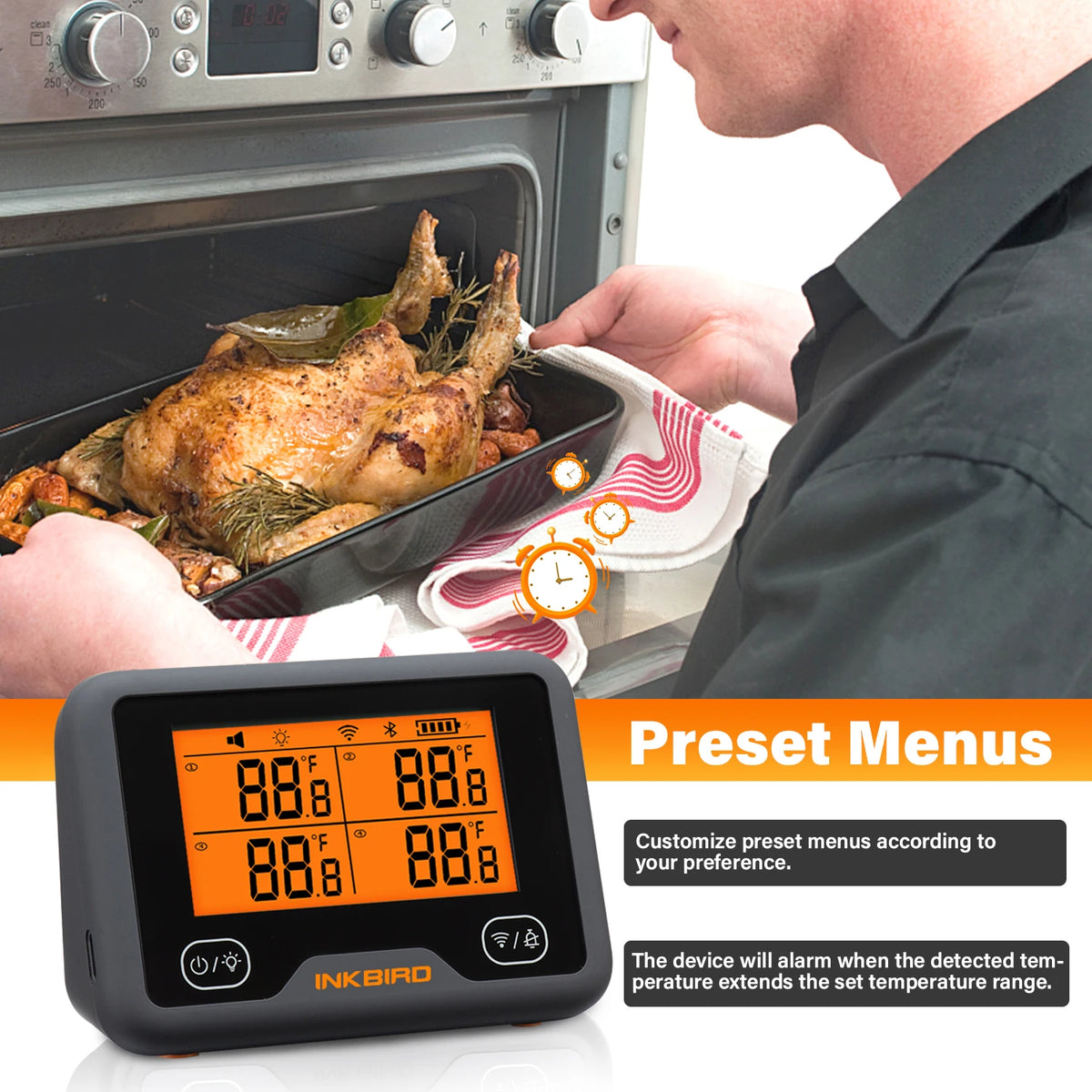 WiFi Meat Thermometer 4-Probe BBQ Digital Thermometer