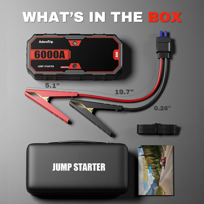 Compact 20000mAh 12V Car Starter for Emergencies