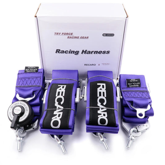 Heavy Duty 4 Point Seat Belt Harness Purple