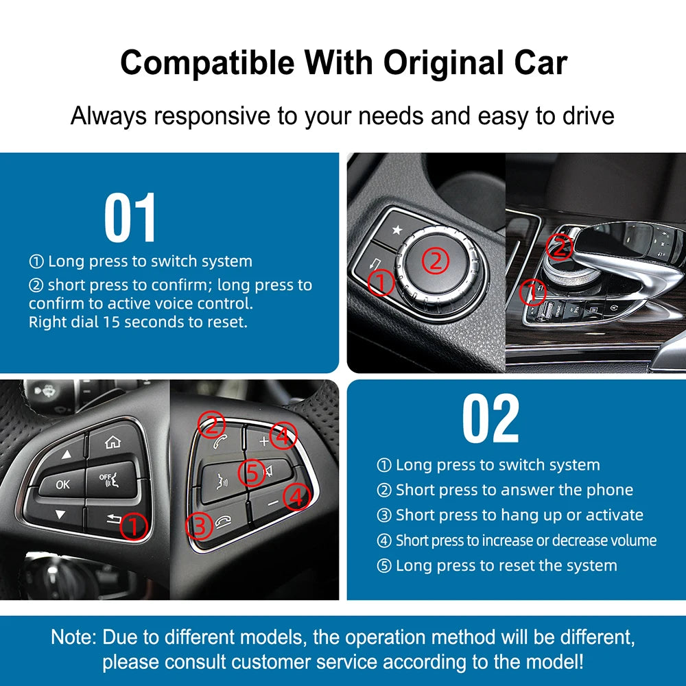 Smart Wireless Car Play Auto Receiver for Benz NTG 5.0