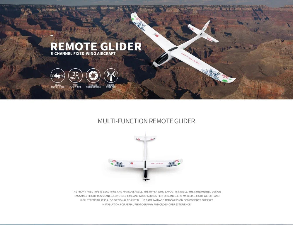 Remote Control Plane 5CH with Extra Battery