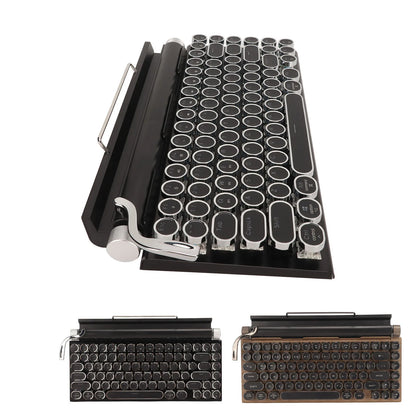 Wireless Mechanical Typewriter Keyboard with 83 Keys Black